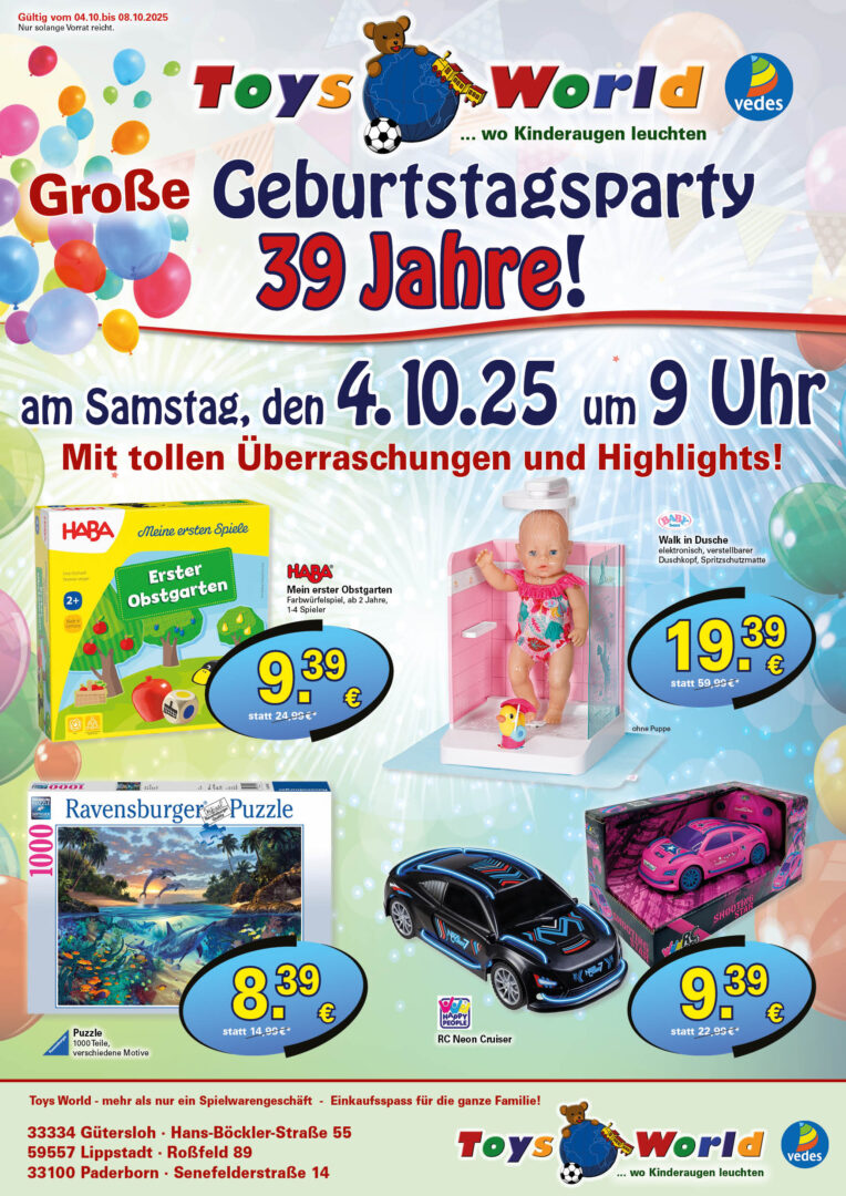 Toys World 39 Jahre